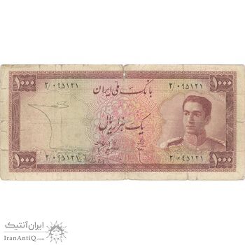 اسکناس 1000 ریال کوه دماوند - تک - F12 - محمد رضا شاه