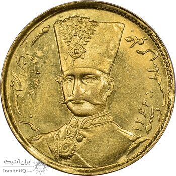سکه طلا 1 تومان 1306 - MS63 - ناصرالدین شاه