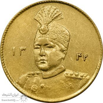 سکه طلا 1 تومان 1342 تصویری - MS62 - احمد شاه